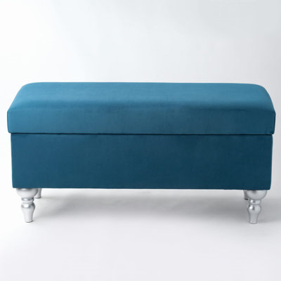 Velvet Upholstered Storage Bench