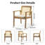 Ensemble de chaises de salle à manger contemporaines d'extérieur en bois d'acacia avec coussins confortables et fabrication résistante aux intempéries
