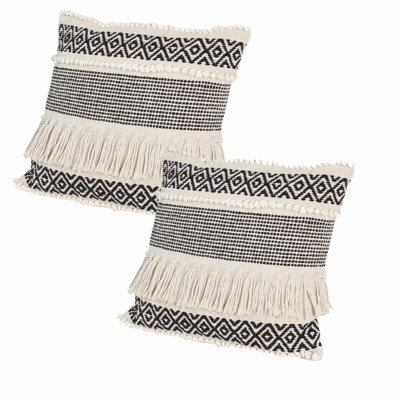 Striped Cotton Throw Pillow