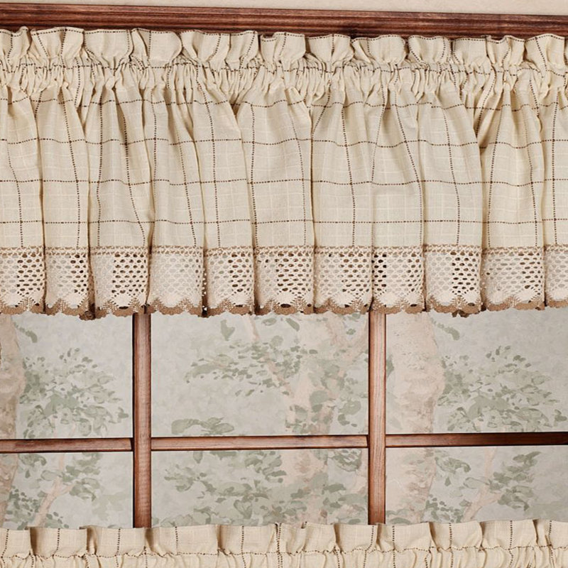 Burrigan Plaid Cotton Cabin/Cottage Kitchen 5pc Set, 24" L x 60" W, Toast