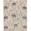 Menagerie Floral Area Rug in Silver/Cream/Teal-1743028362