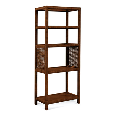 Étagère à livres en osier / rotin H 78 "x l 32" Glinda