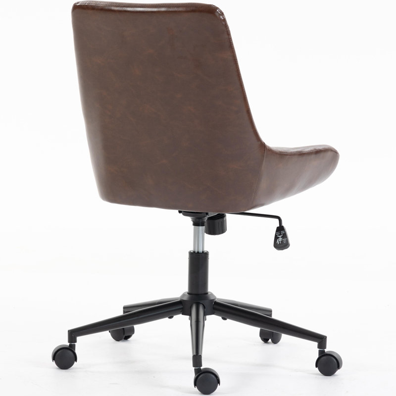 Chaise de bureau pivotante en similicuir