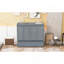 Lit escamotable double avec port USB et grand tiroir, gris-629665012-629665019