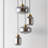 Karl 4 - Light Brass/Black Cluster Pendant