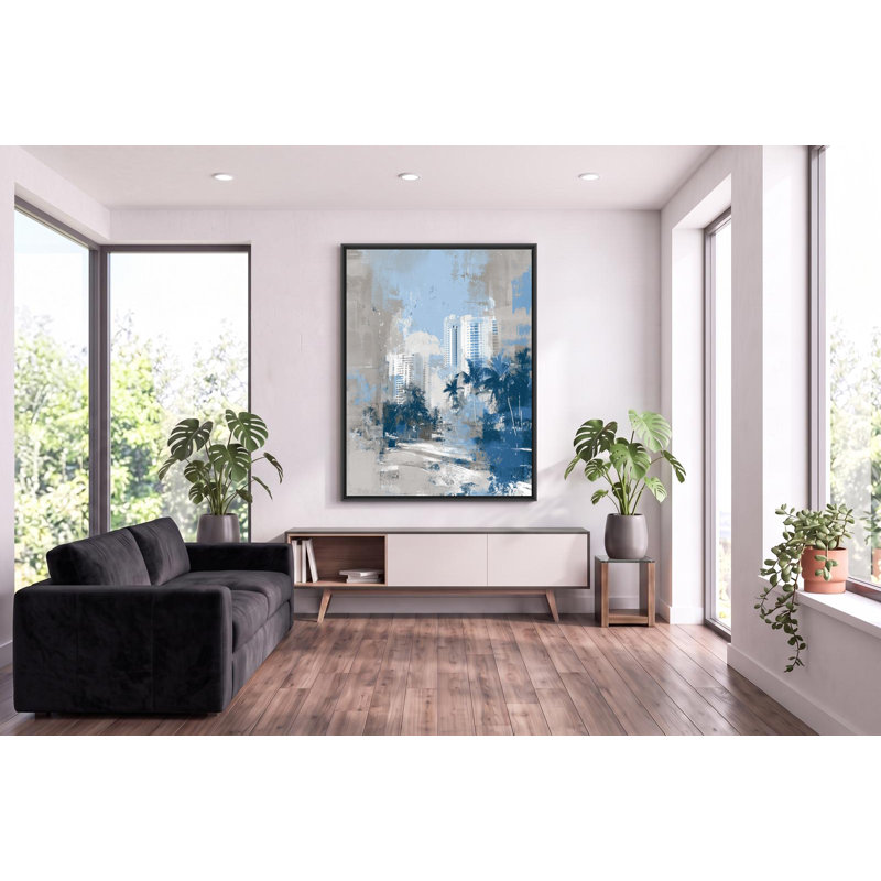 Miami in Blue, 30" H x 40" W
