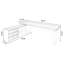 Bureau double caisson en L en bois massif avec bureau à 3 tiroirs Burlywood-1322034604-1322034603