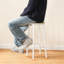 Swivel Counter Stool with Metal Frame-1840799781
