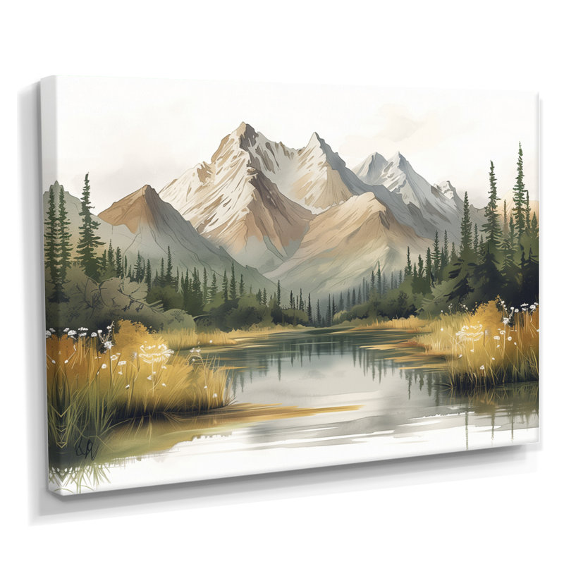 Alaska Winter River into Denali National Park II - Alaska, art mural, Toile tendue, H 12 po x l 20 po x P 1 po