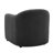 Esly Upholstered Modern Curved Dark Gray Boucle Barrel Accent Chair-1466543506