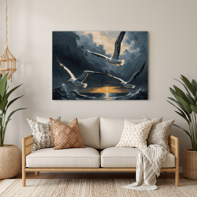 Art mural bleu nautique, 11" H x 14" W