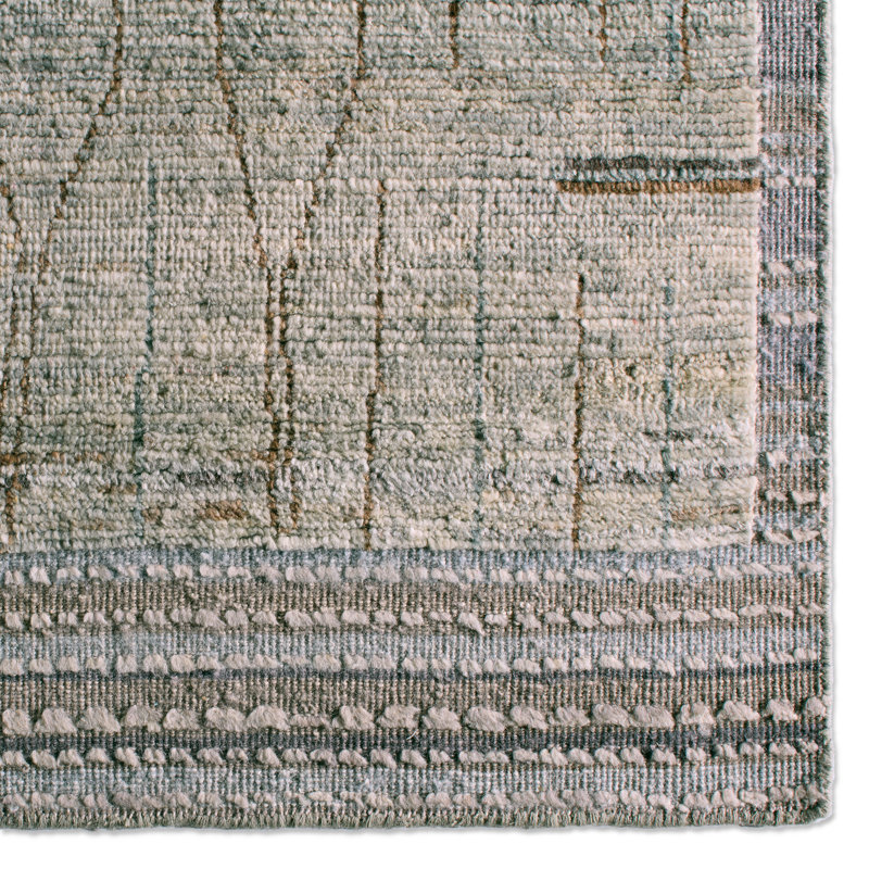 Kazben Atalaya KAZ09 Handknot Abstract Gray Area Rug