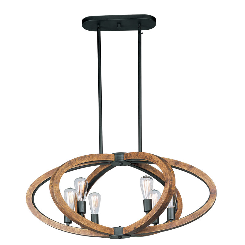 Leaman 6 - Light Dimmable Geometric Chandelier