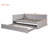 Full Size Upholstered L-Shaped Upholstered Daybed With Twinsize Pop Up Trundle And USB Ports-784143952