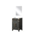 18 po Meuble-lavabo simple en chêne noir avec miroir 20 po
