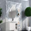 Meuble-lavabo blanc brillant avec lavabo en céramique