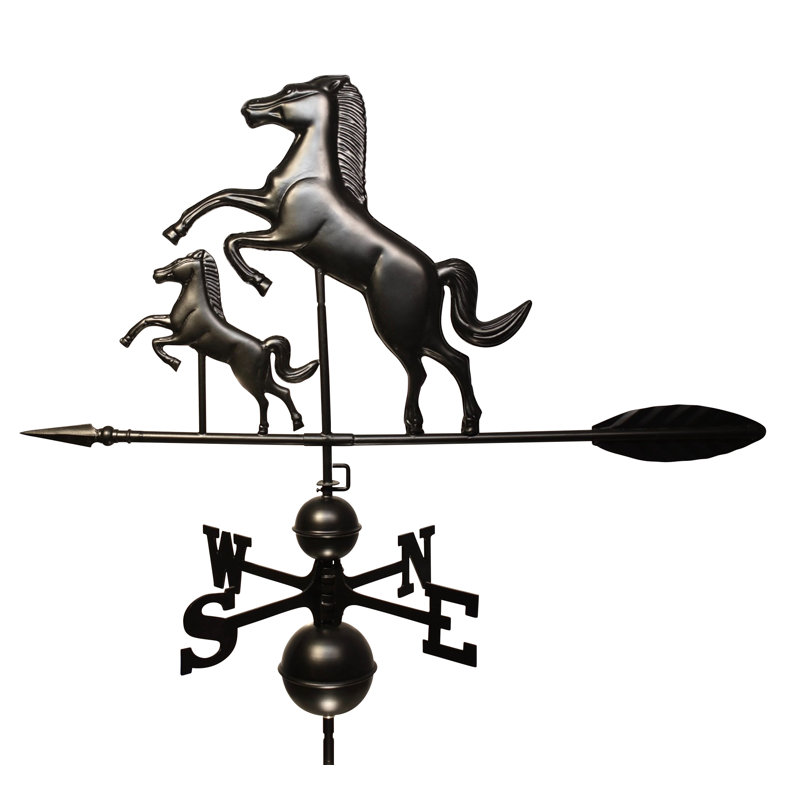 Girouette cheval et colt, Noir