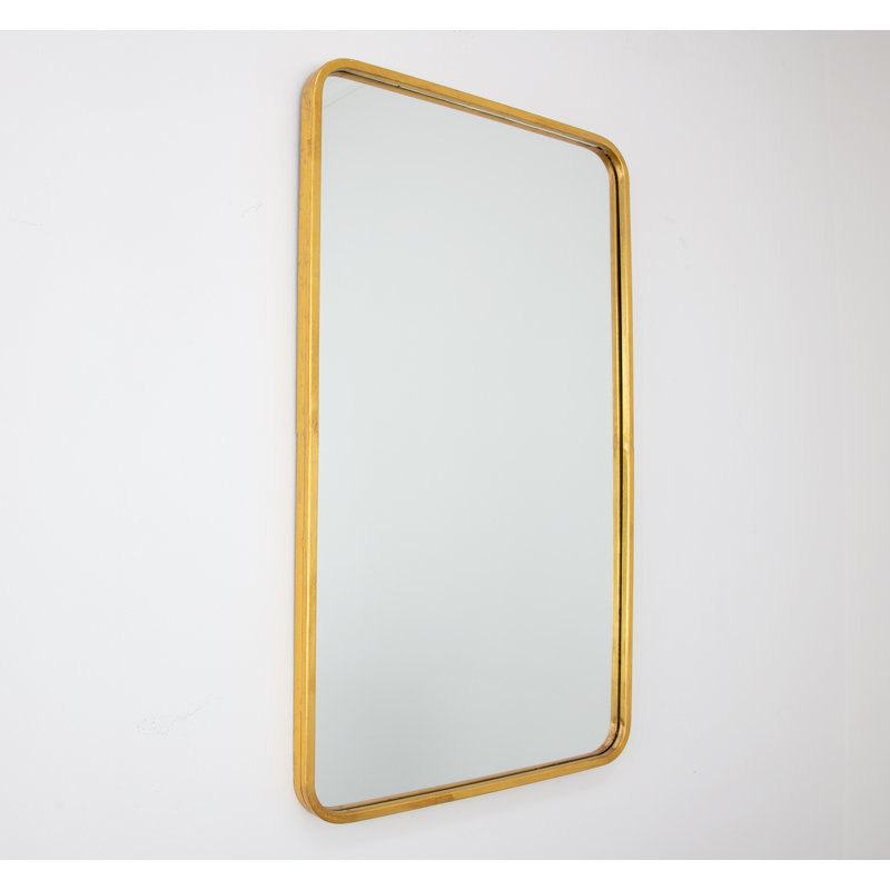 Bolu Rectangle Metal Mirror, Gold