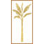 Gold Palm 1' Framed Graphic Art Print on Canvas