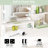 31.45" Vanity Set with Lighted Mirror and Stool-783189290