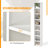 8-tier Narrow Bookcase, 71.3" Hx11.8" W Corner Bookshelf For Bedroom, Living Room, Office