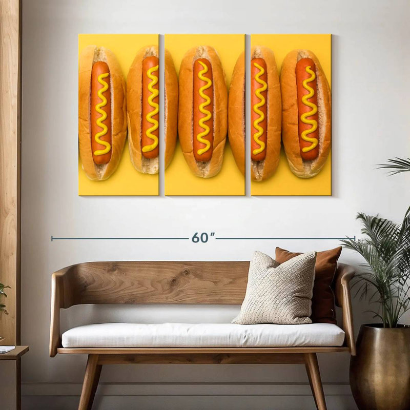 Yarlin Hot Dogs, 32" H x 50" W