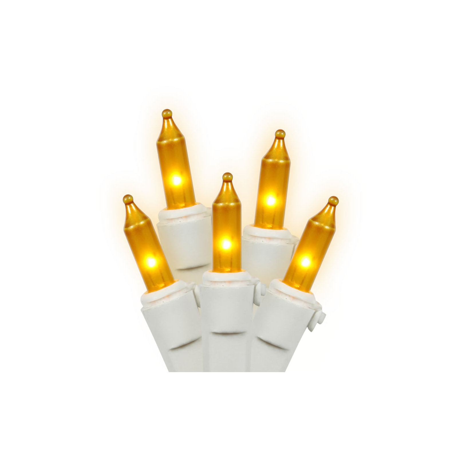 Mini Christmas Lights -  Wire Set, Amber, 9' L