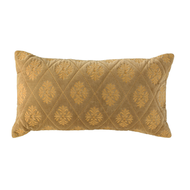 Coussin en coton, Or foncé, Mélange de duvet