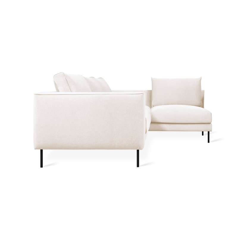 Renfrew XL Sectional, Merino Cream 100% Polyester, Right Hand Facing