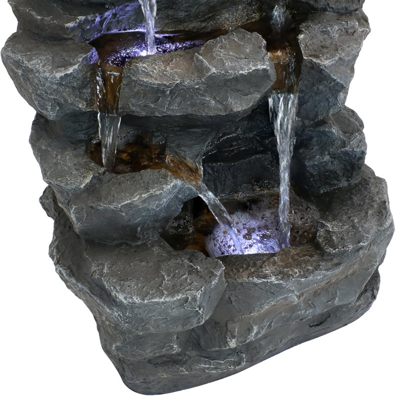Fontaine d'extérieur avec lumières Trishelle