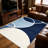 Blue and White area rugs for Living Room, Soft and Comfortable, Suitable for all seasons, easy to maintain, machine washable Indoor floor mat, Under Table Farmhouse suitable for Bedroom, Dining Room, Study,  Balcony, Home Decor Patio-1909119111