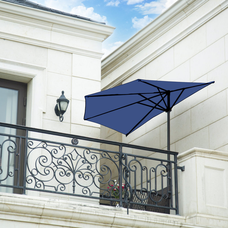 Parasol de marché 9 pi Nicholls, Bleu marine