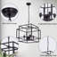 Lustre carré moderne à 4 lumières l 18 po Worton pour salle à manger ou salon-1418598940