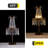 3-Light Bronze Crystal Table Lamp Light