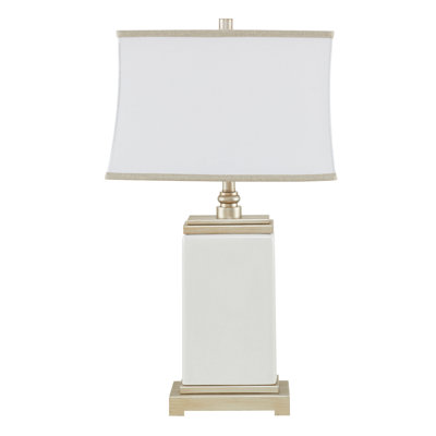 Colette Ivory Rectangular Ceramic Table Lamp