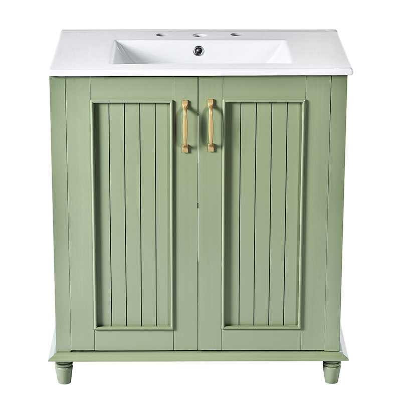 Ensemble de meuble-lavabo sur pied avec tiroir caché