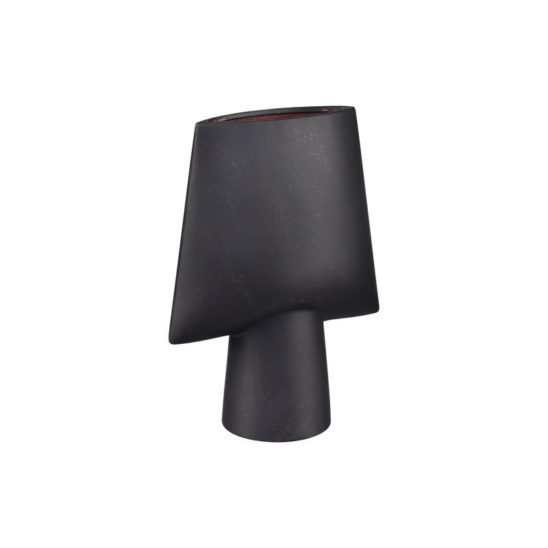 Vase Hawking - petit noir, Noir, Couleur unie