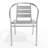 Nannie Heavy Duty Aluminum Commercial Indoor-Outdoor Restaurant Stack Chair with Triple Slat Back
