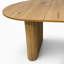 Table de cuisine ovale avec base en bois, table de salle à manger de style campagne moderne-234380259