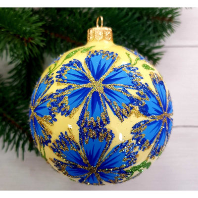 Ornement en forme d'arbre de Noël cornflowers d.100mm