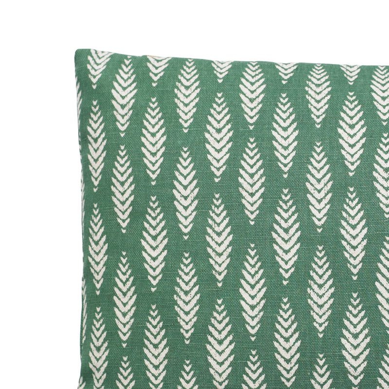 Housse et insert de coussin rectangulaire Oakland, Vert, 12 po x 18 po