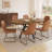 Clanton 43.2"-59.1" Extendable Round Dining Table Set, Mid Century Wooden Round Kitchen Table, Walnut Coffee Table For 4-6 Person,Pu Leather Chair-552416126-552416125-552416121