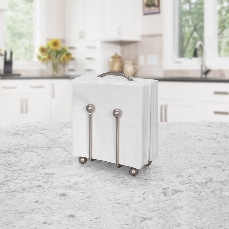 Porte-serviettes en arche pour le garde-manger, H 8 po x l 6,75 po x P 4,25 po, Nickel satiné