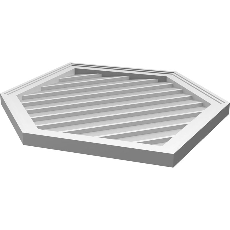 Ventilé vertical à pignon vertical en uréthane 10/12, H 36 po x l 26 po x P 1,5 po