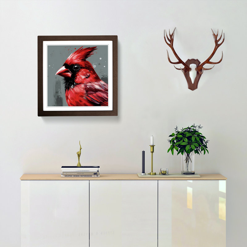 Single Picture Frame Print on Wood, Walnut