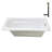 72" x 36" Acrylic Soaking Drop-In Bathtub, Drain Included-97545262