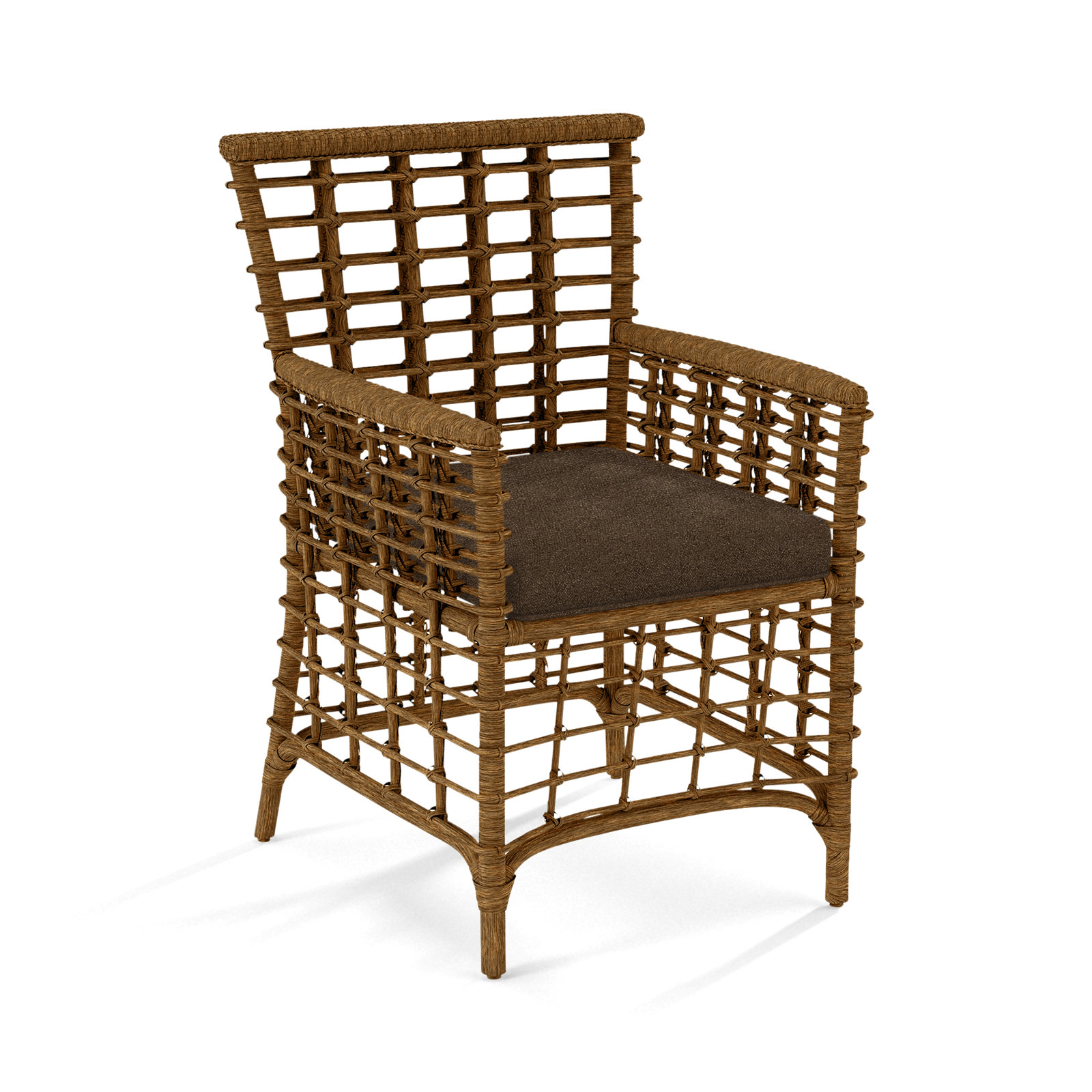 Luca Dining Armchair, Elite Chocolate, Havana