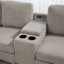 Canapé modulaire convertible en velours côtelé avec repose-pieds, porte-gobelets et ports USB pour les espaces de vie modernes-776291782