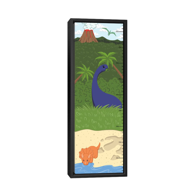Art sur toile The Age of Dinosaurs, H 48 po x l 16 po x P 1,5 po, Toile avec cadre noir