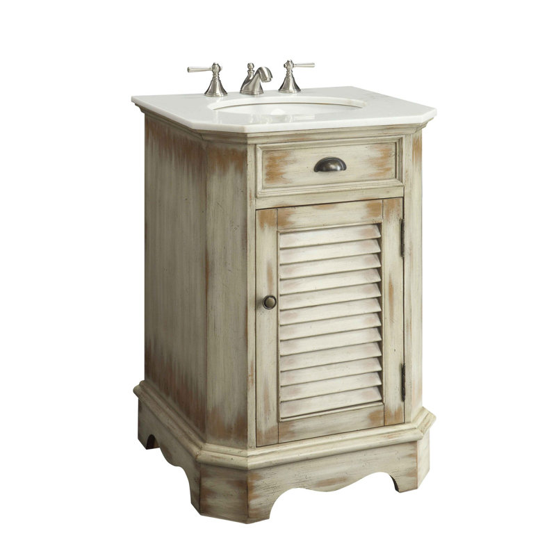 Ensemble de meuble-lavabo simple 24 po Britni, Beige